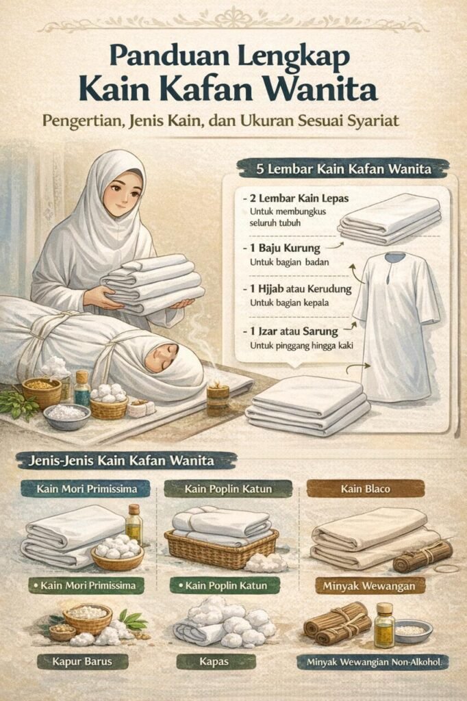 Panduan Lengkap Kain Kafan Wanita: Pengertian, Jenis Kain, dan Ukuran Sesuai Syariat whatsapp image 2026 02 23 at 22.10.24